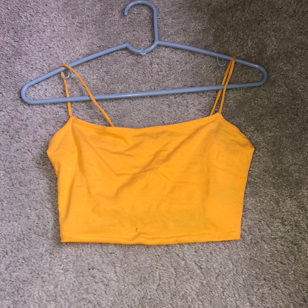 Charlotte Russe yellow crop top size small